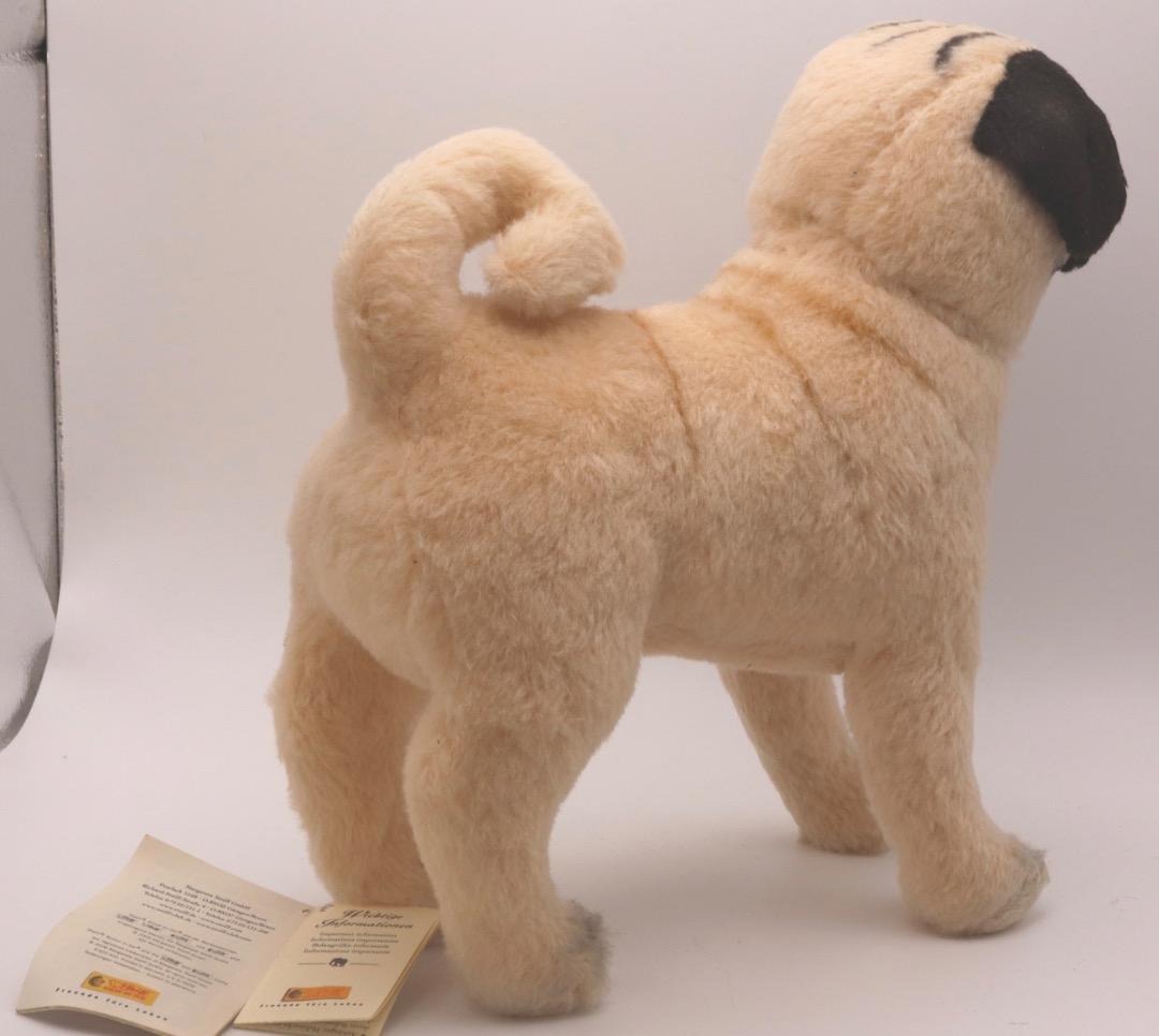 STEIFF パグ 犬のぬいぐるみ タグ付き 約30cm