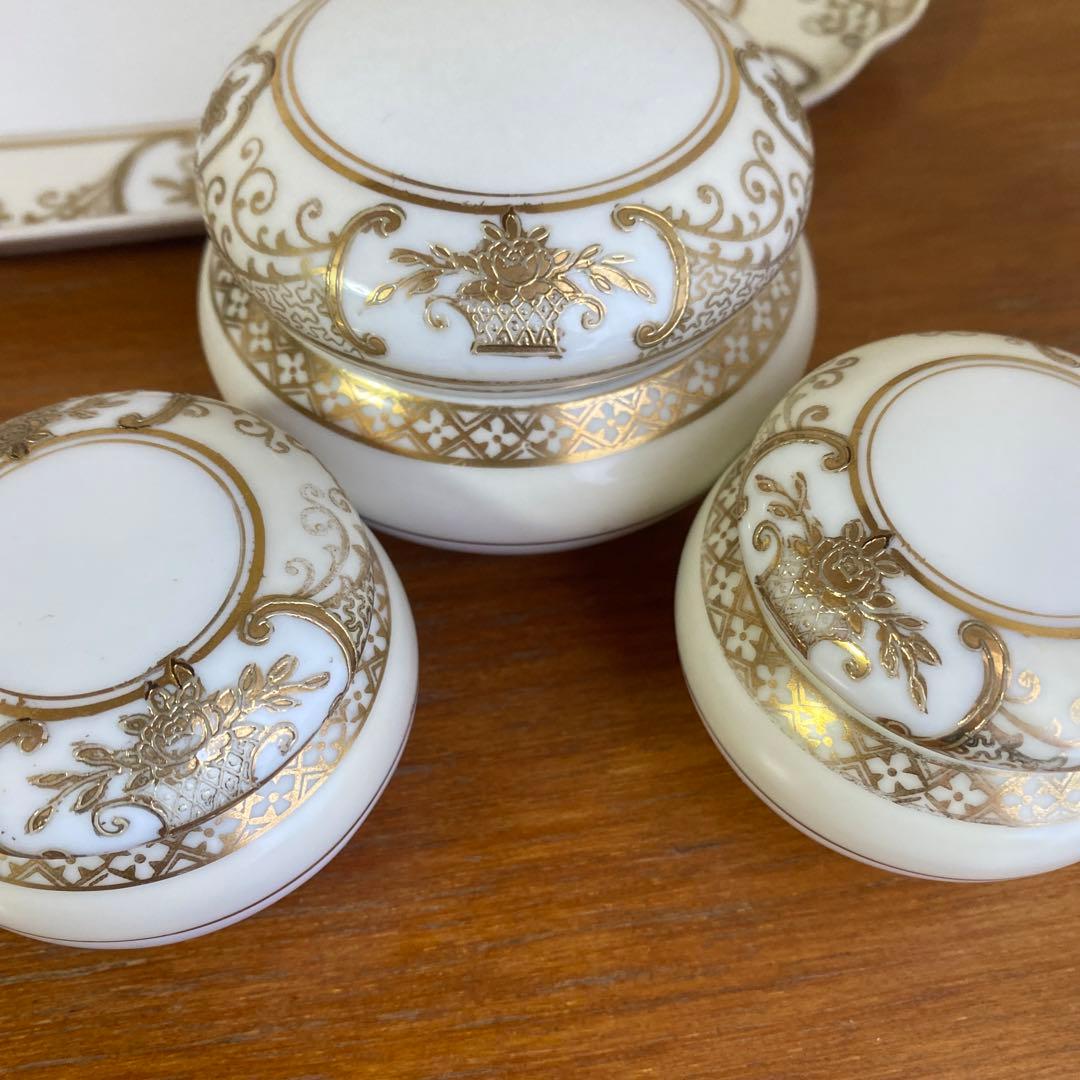 オールドノリタケ　イギリス　里帰り　ドレッシングテーブル　セット　金盛り
