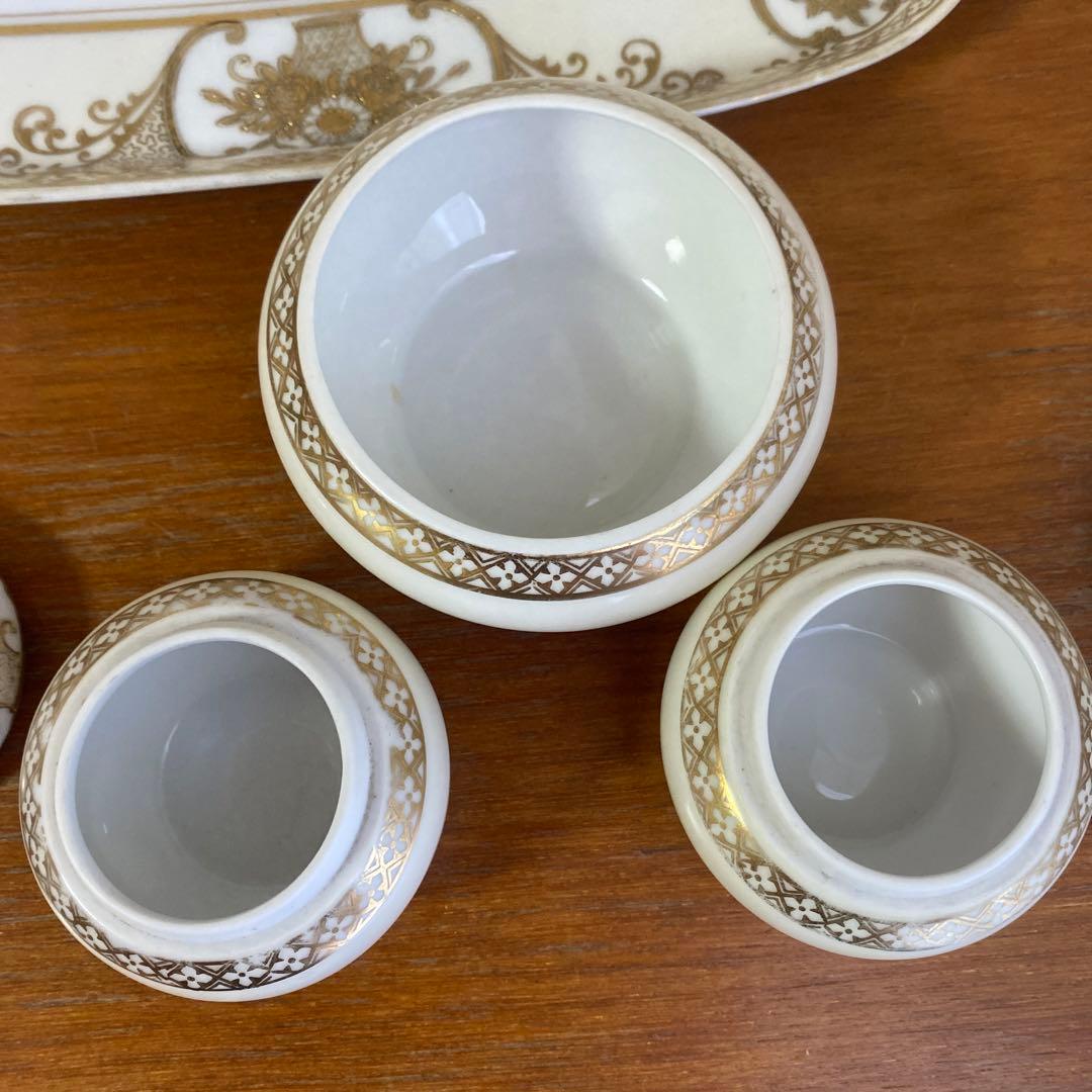 オールドノリタケ　イギリス　里帰り　ドレッシングテーブル　セット　金盛り