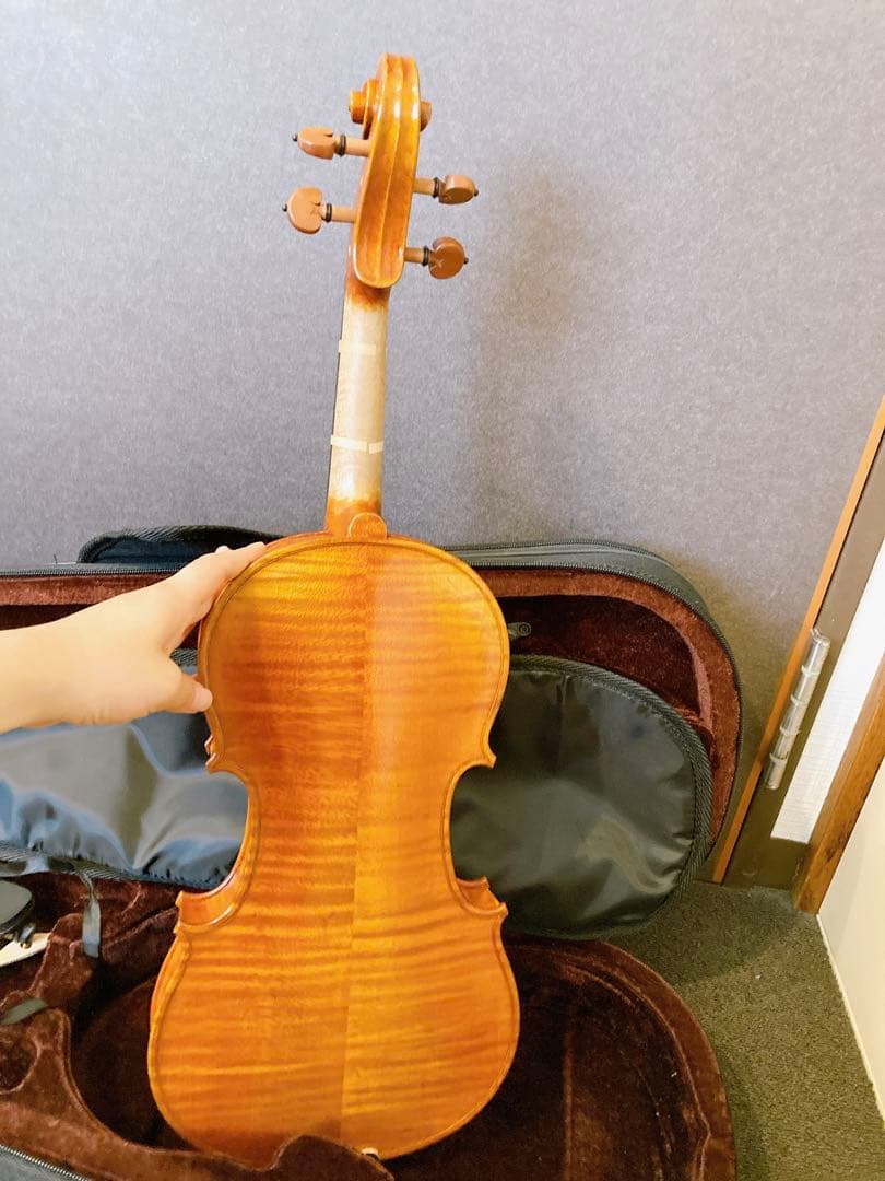 美品 初心者向け バイオリン 消音器 肩当て付き violin
