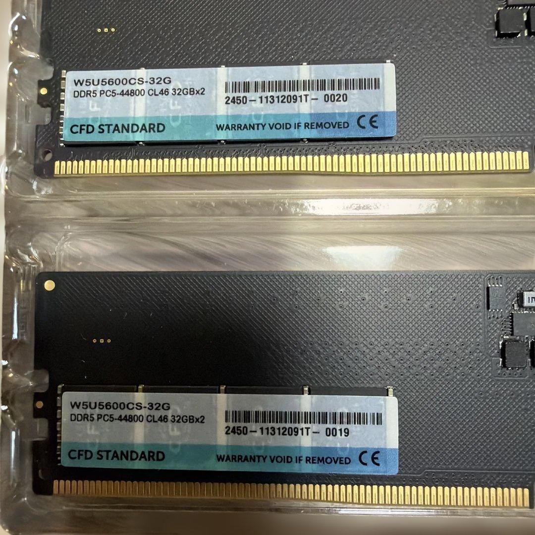 CFD W5U 5600CS-32GBx2 DDR5 64GBメモリー