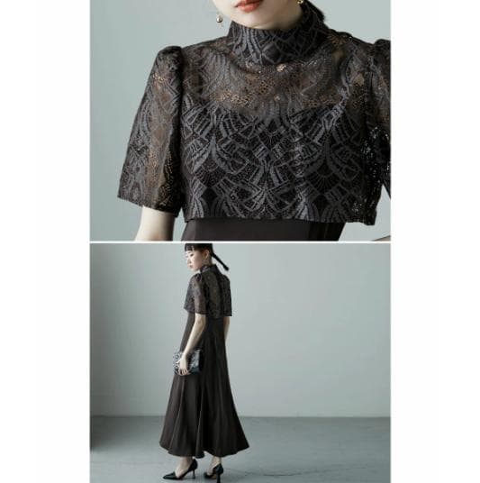 etoll. L 大きいサイズ 3wayレースボレロ&マーメイドキャミドレス