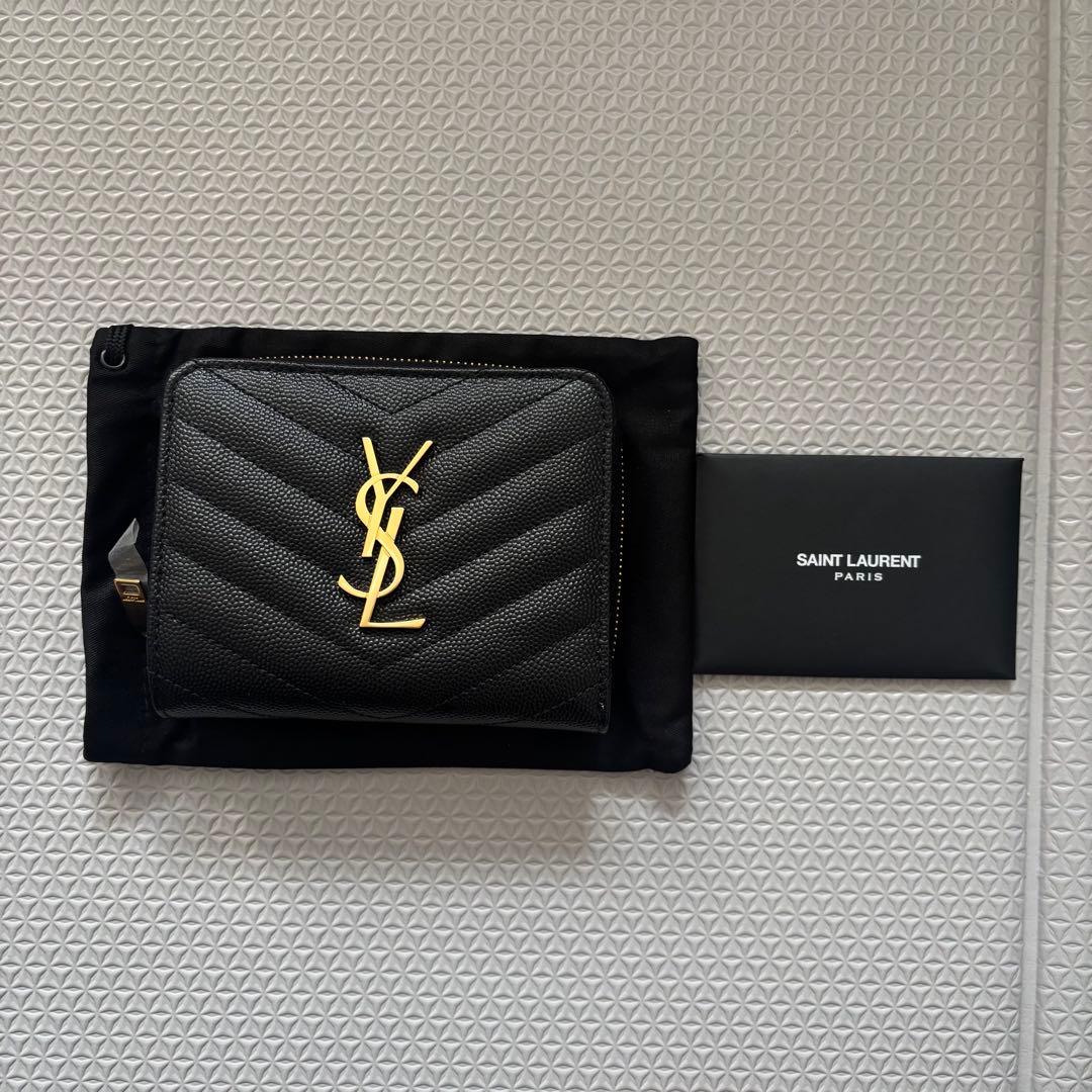 【新品未使用】SAINT LAURENT サンローラン 二つ折り財布 YSL