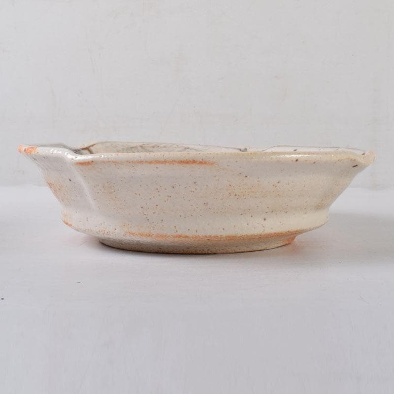 志野焼　加藤光右衛門作　菓子鉢　共箱　C　8089