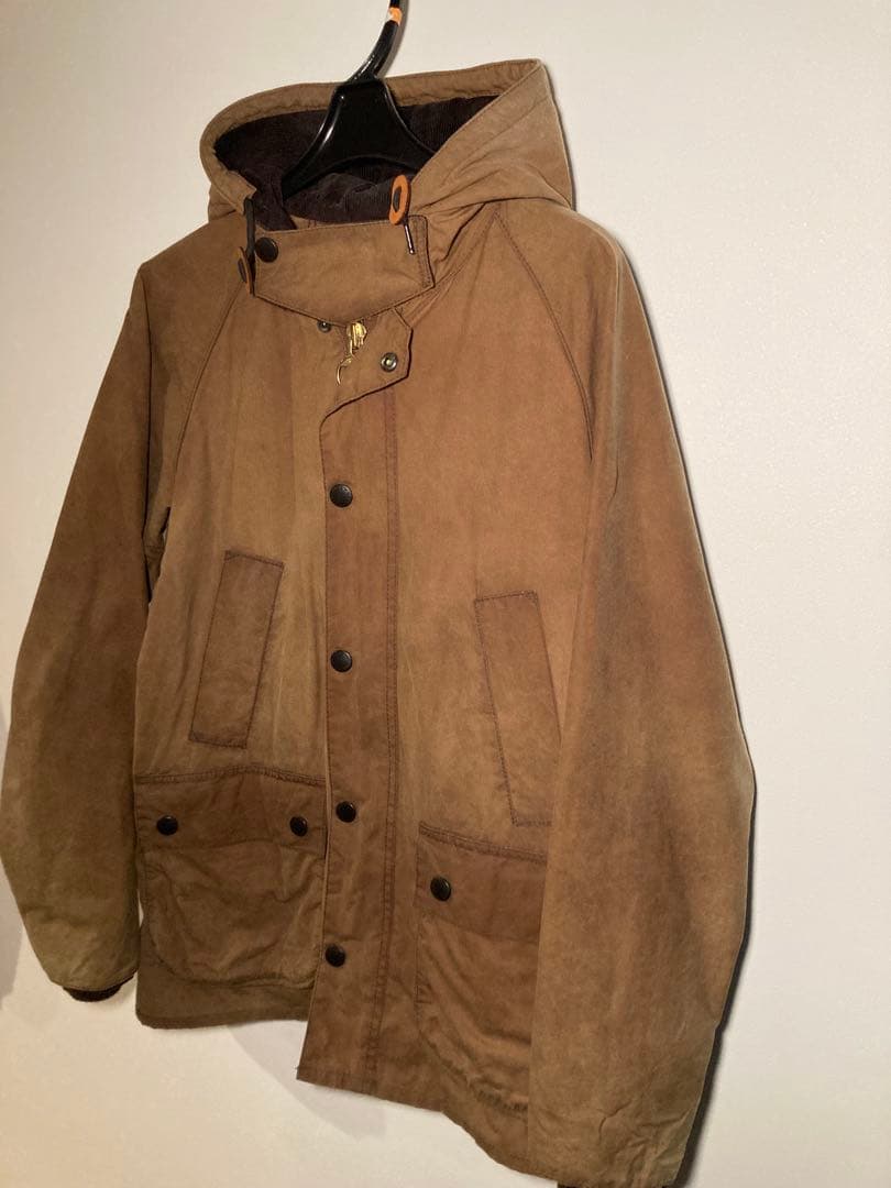 希少 バブアー BARBOURフーデッド ビデイルSL 36 フード ブラウン