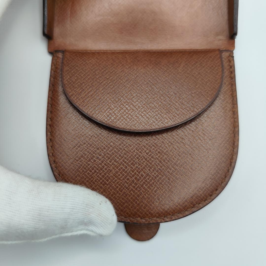 鑑定済美品 ルイヴィトンモノグラムポルトモネキュヴェットケースM61960