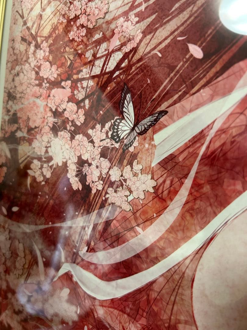 皐月恵　桃源郷　No1桁　版画　技法ジグレ