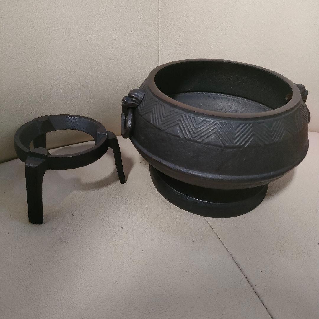 南部鉄器 宝生堂 及富 茶釜 灰皿 セット 火鉢