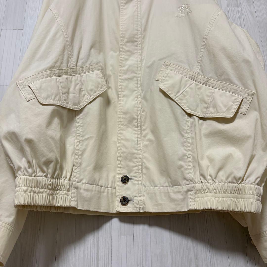90s Burberrys スイングトップ ハリントンジャケット ホワイト 刺繍