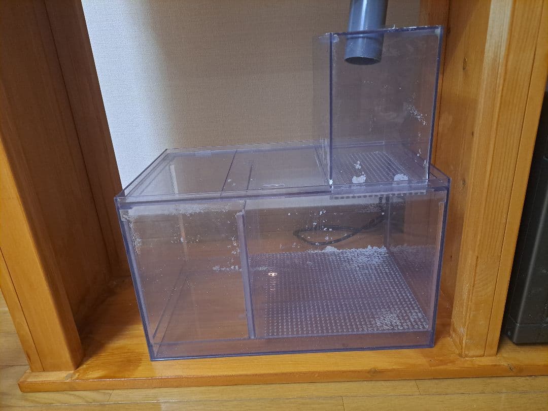 オーバーフロー水槽 透明ガラス LED照明付き 説明文要参照