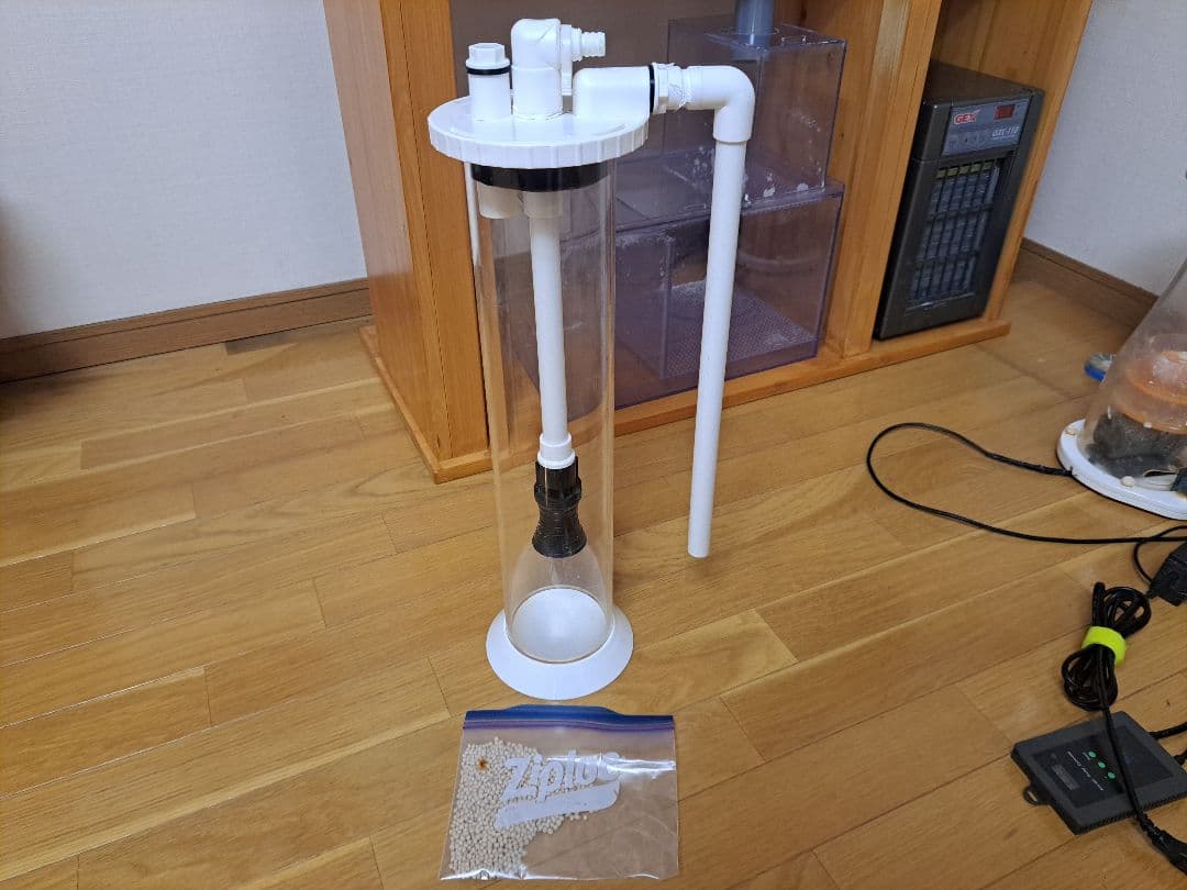 オーバーフロー水槽 透明ガラス LED照明付き 説明文要参照