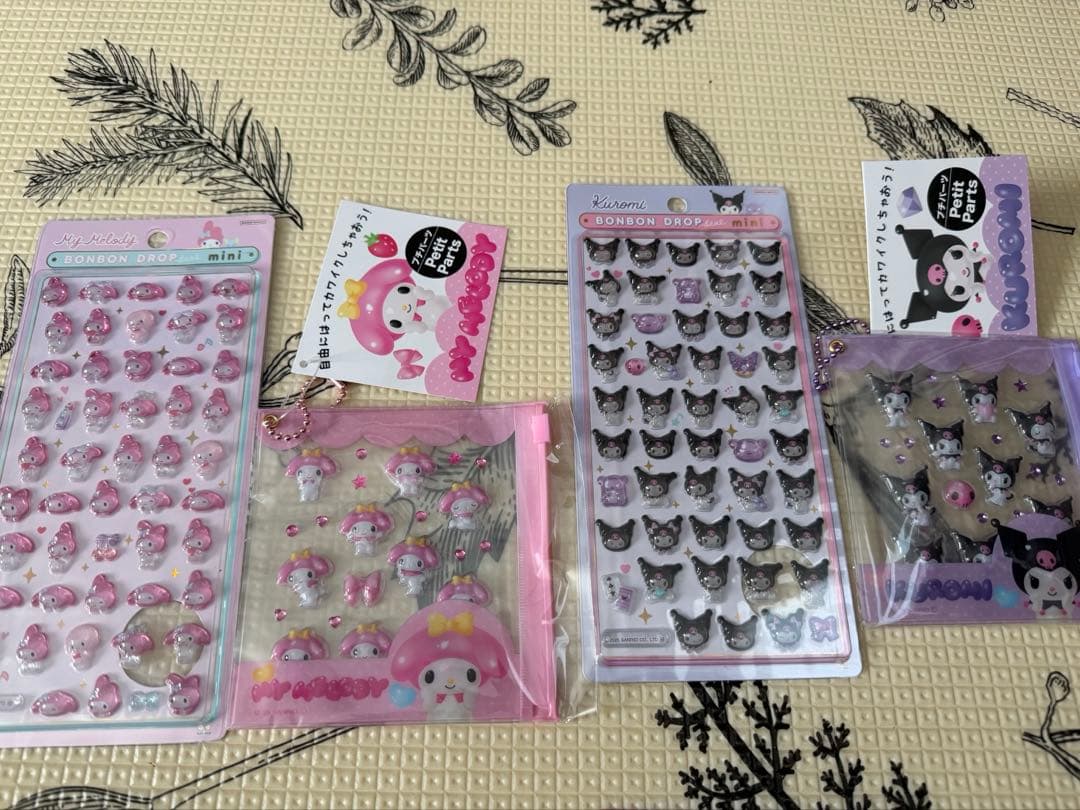 【完全正規品】ボンボンドロップシール　サンリオmini デコパーツ６種セット