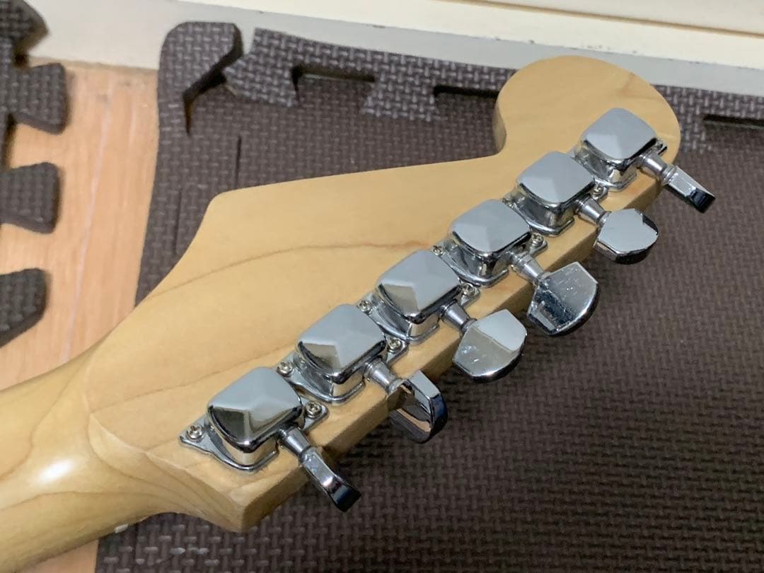 メーカー不明 ストラトキャスター メイプル指板 st 黒 ブラック ストラト