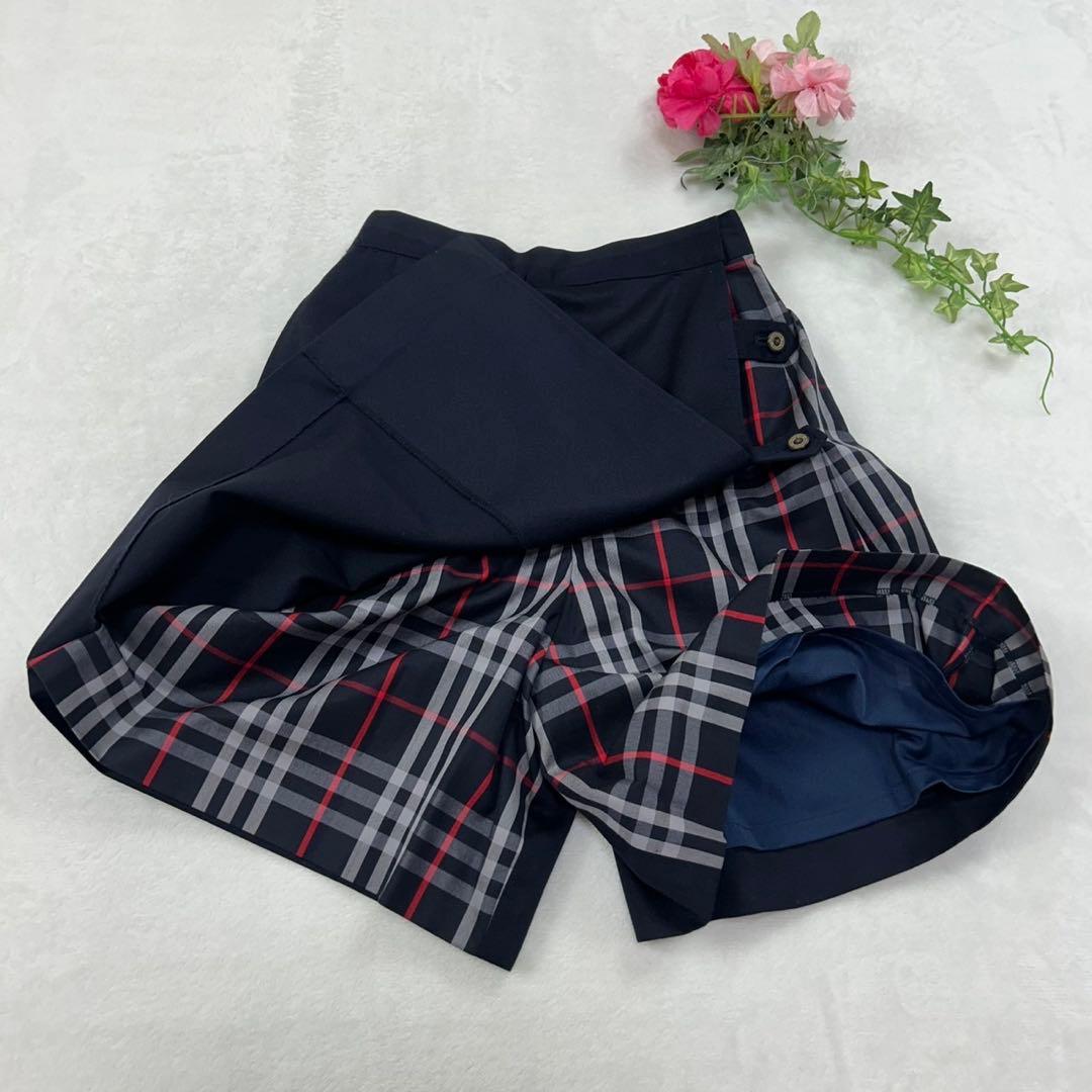 H401 新品未使用 M バーバリー ラップスカート キュロット レディース