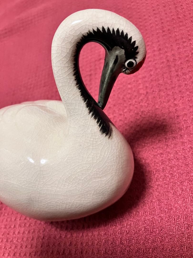 名工 伊東陶山 伝統工芸 京焼 清水焼 鶴 置物 骨董品 古美術品