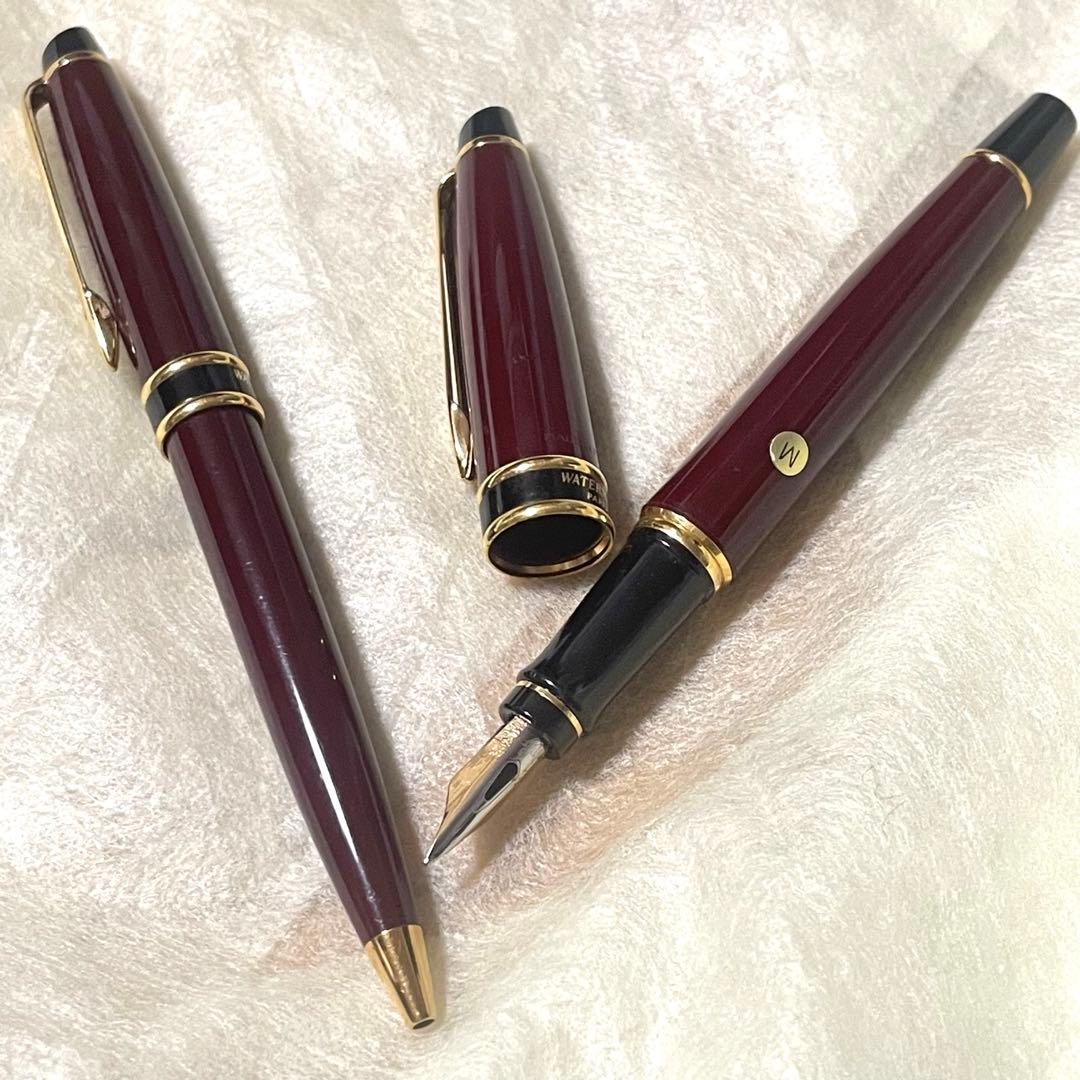 ウォーターマン　万年筆 ペン　セット　WATERMAN ワインレッド