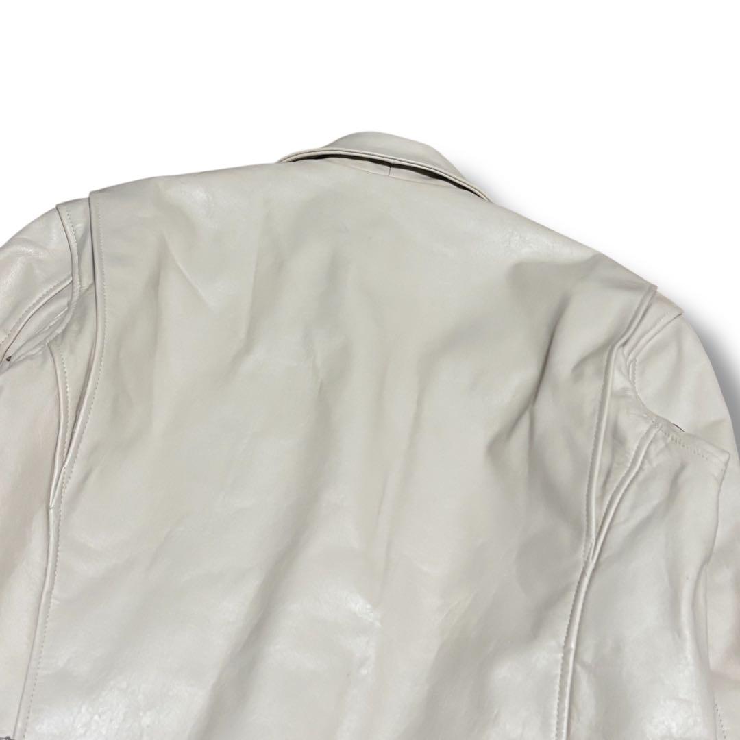 【美品】ホーンワークス シングルライダース レザージャケット 大きいサイズ