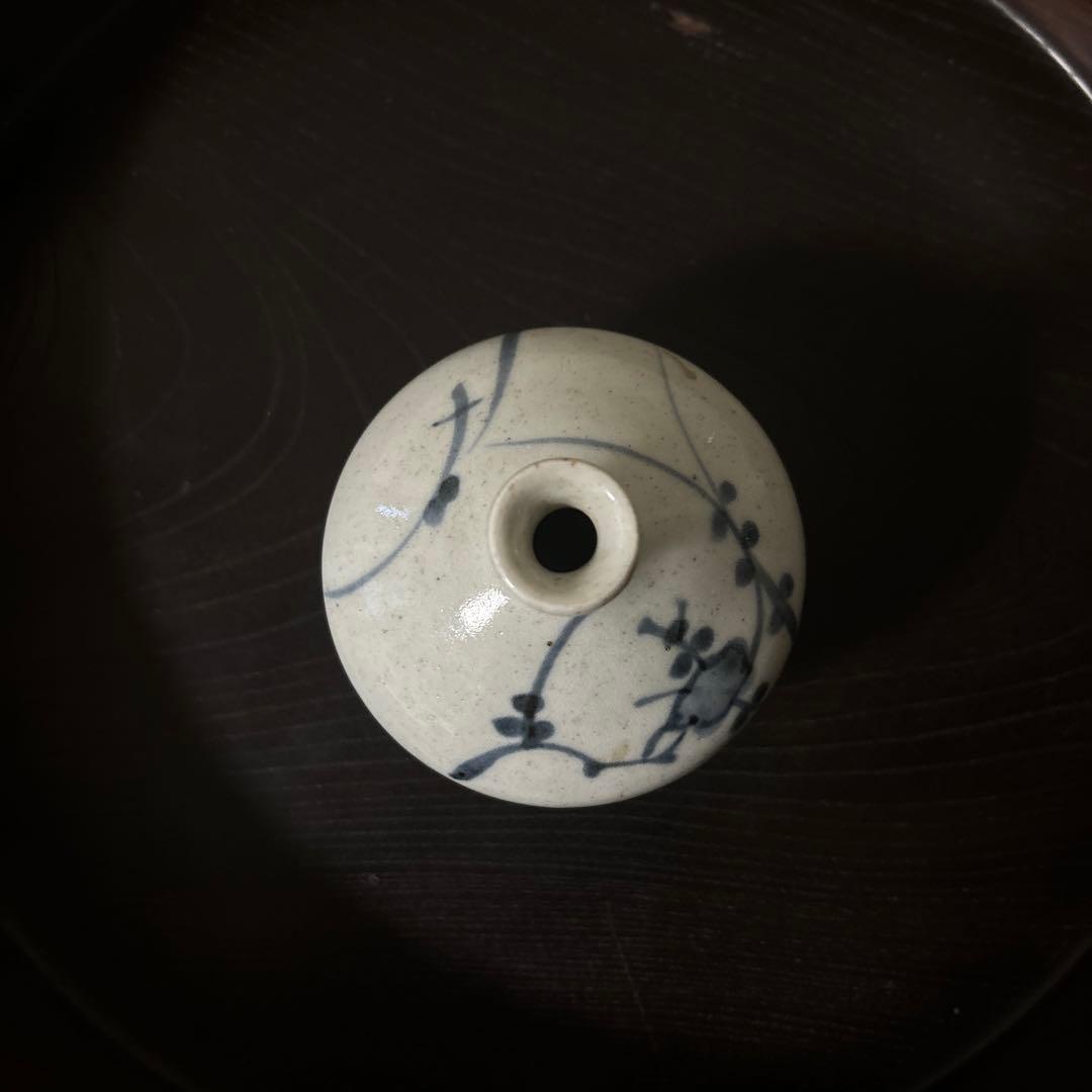 古伊万里染付油壷　③江戸時代　骨董　民芸　古道具　アンティーク検:白洲正子　李朝