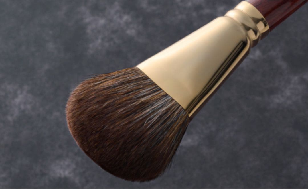 【ラストチャンス】BISYODO フェイスブラシ 天然毛 ブラウン