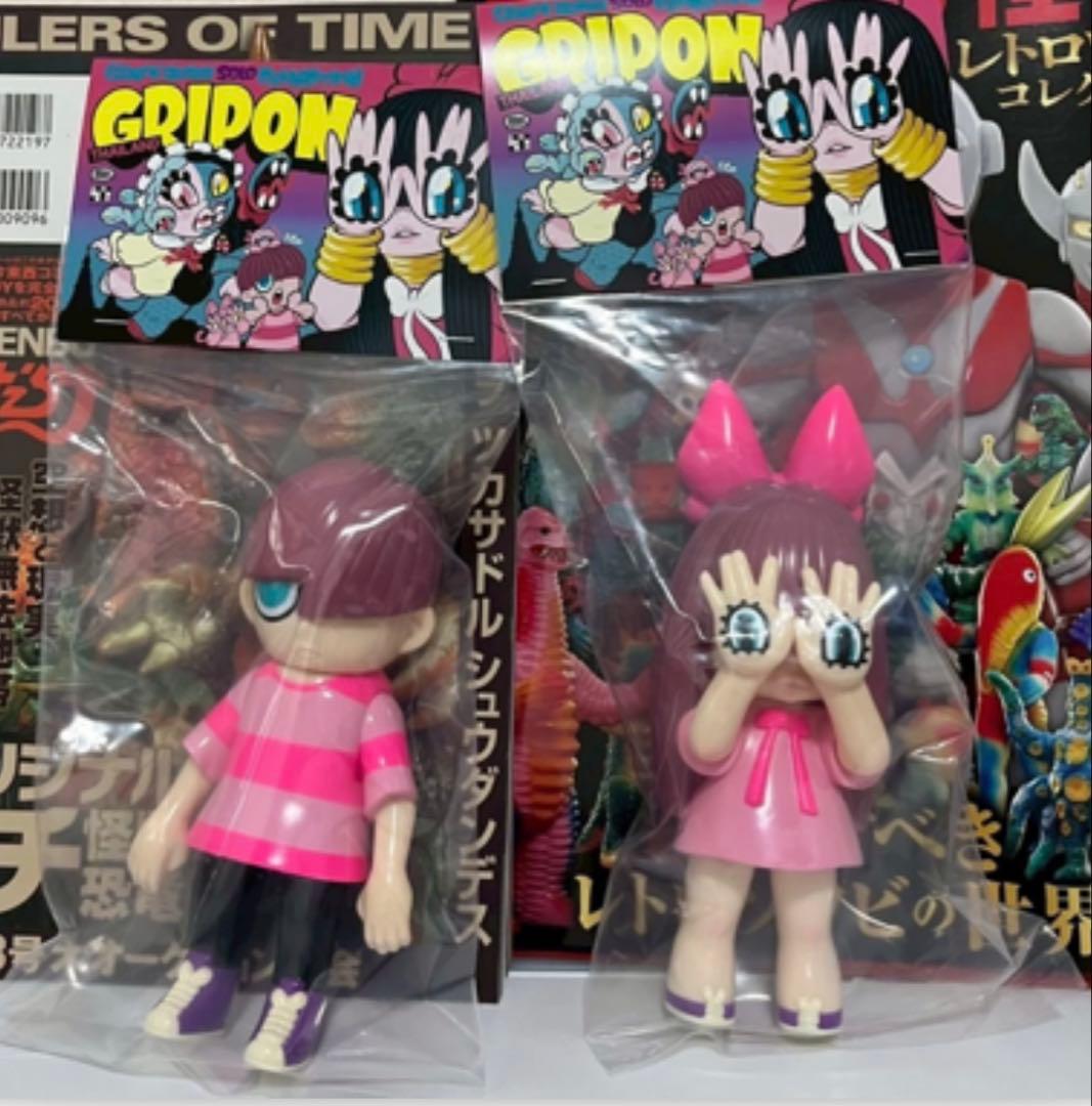 新品 GRAPE BRAIN タイ限定 にぎるちゃん のりくん ソフビフィギュア