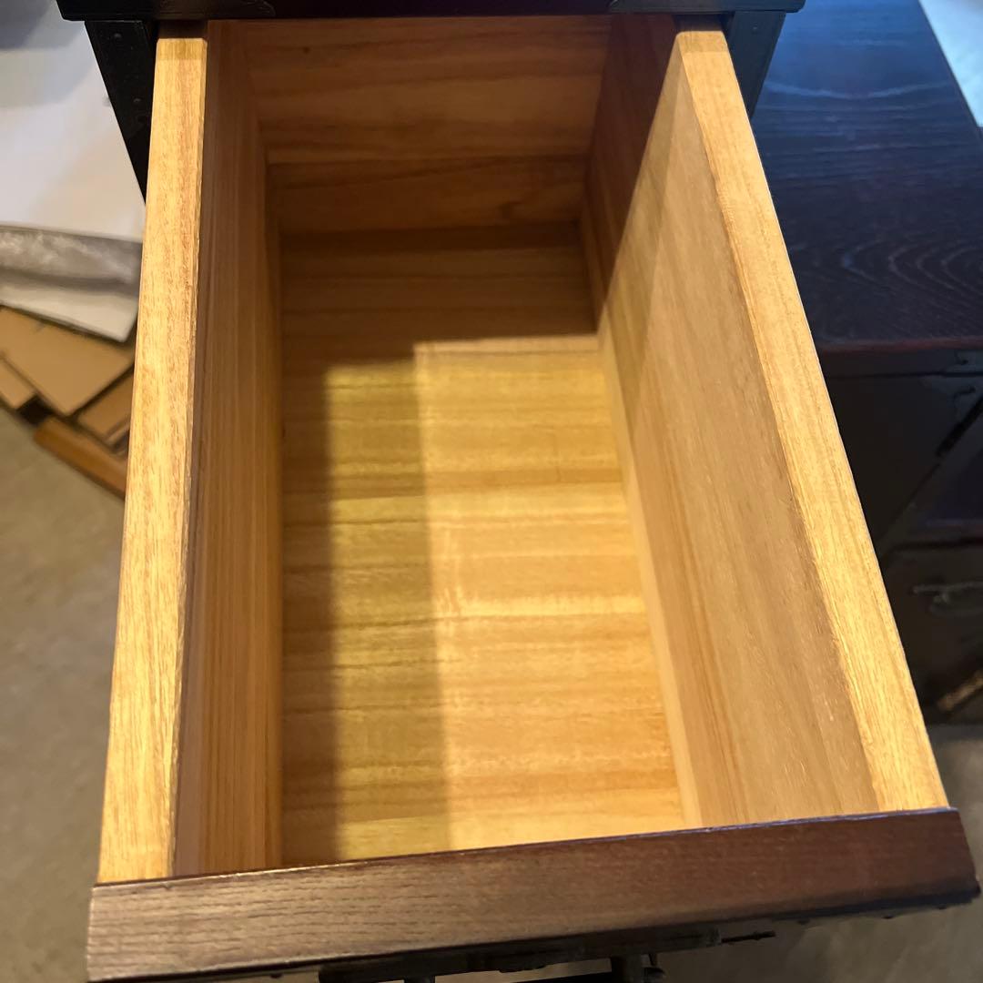 木製階段型箪笥 ダークブラウン