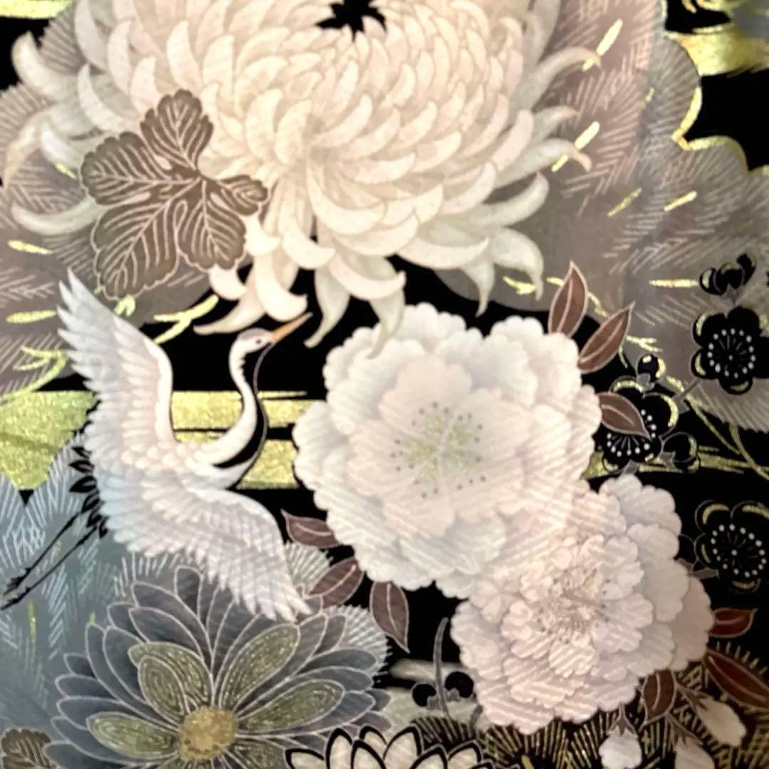 ♦︎ かなり珍しい御色味振袖♦︎金彩加工♦︎豪華刺繍♦︎鶴牡丹菊紋♦︎成人式♦︎フルオーダー
