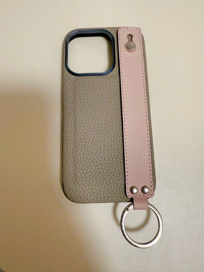 ボナベンチュラ ハンドル付き バックカバーケース iPhone16pro ピンク