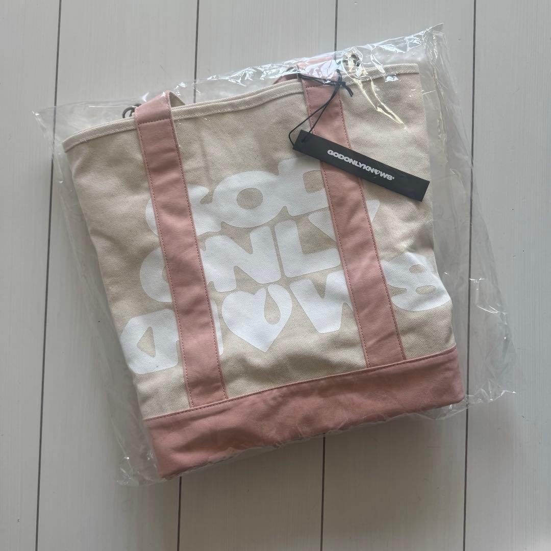 GOD ONLY KNOWS トートバッグ ピンク 岩田剛典