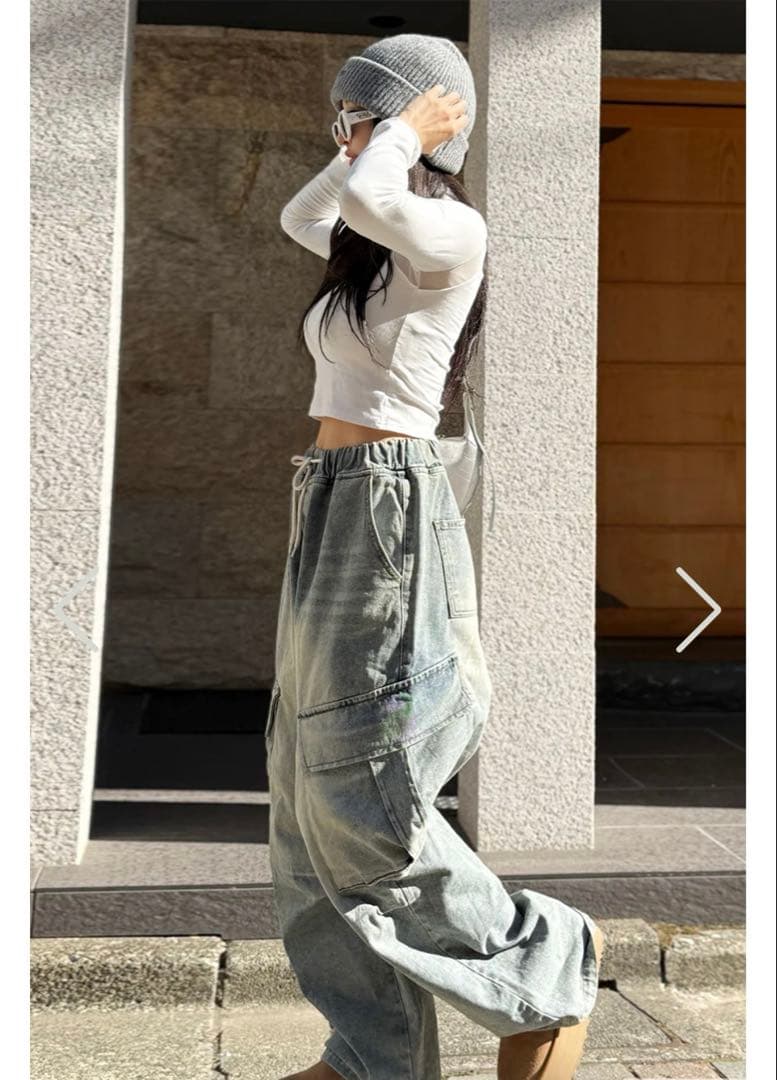 MIRROR9 ワイドカーゴデニム