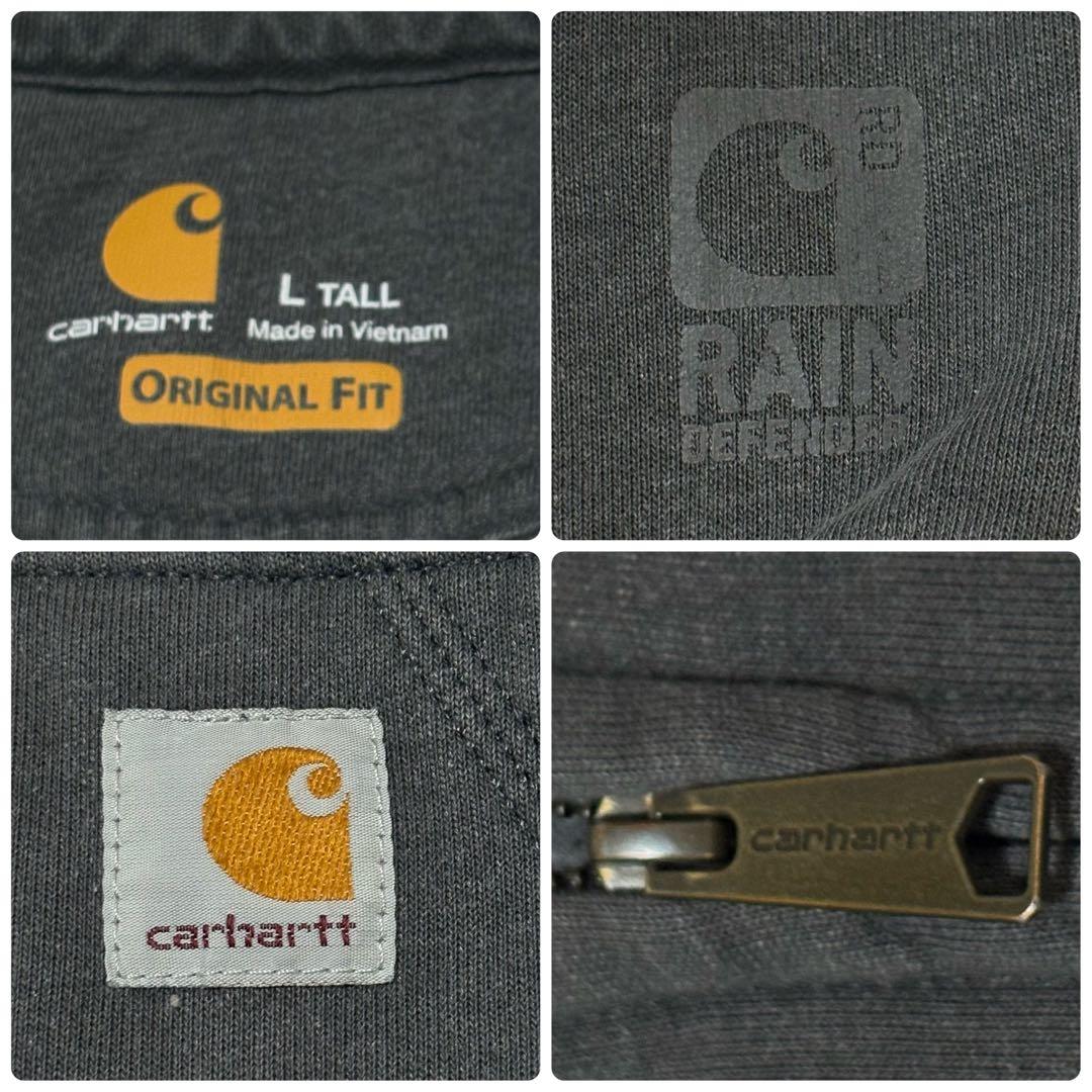 カーハート フルジップパーカー 撥水 裏フリース フェード レインディフェンダー