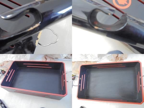 AKa6772　黒地朱定紋入　魚保管箱？　詳細不明