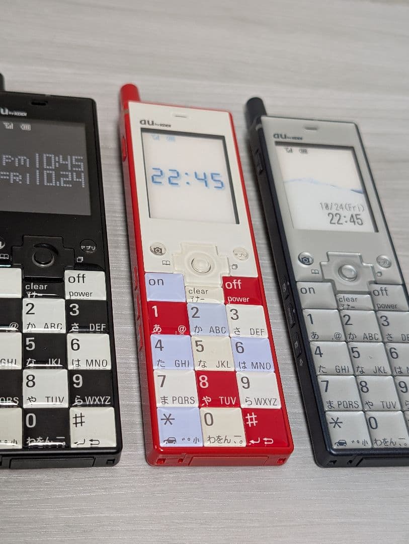 au INFOBAR 携帯電話モック 3台セット