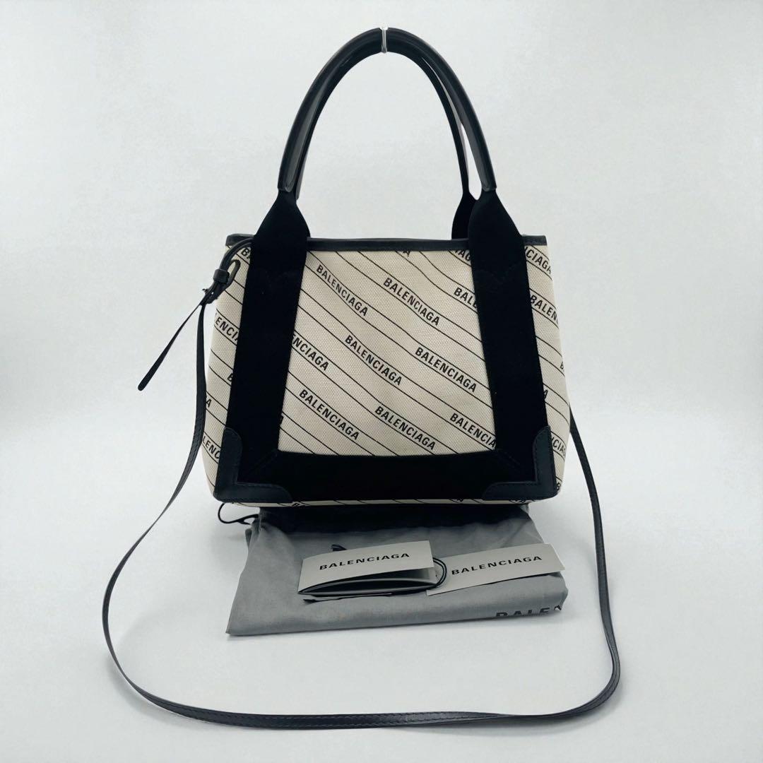 ⭐️美品⭐️ バレンシアガ ネイビーカバスXS 総柄 2way ハンドバッグ