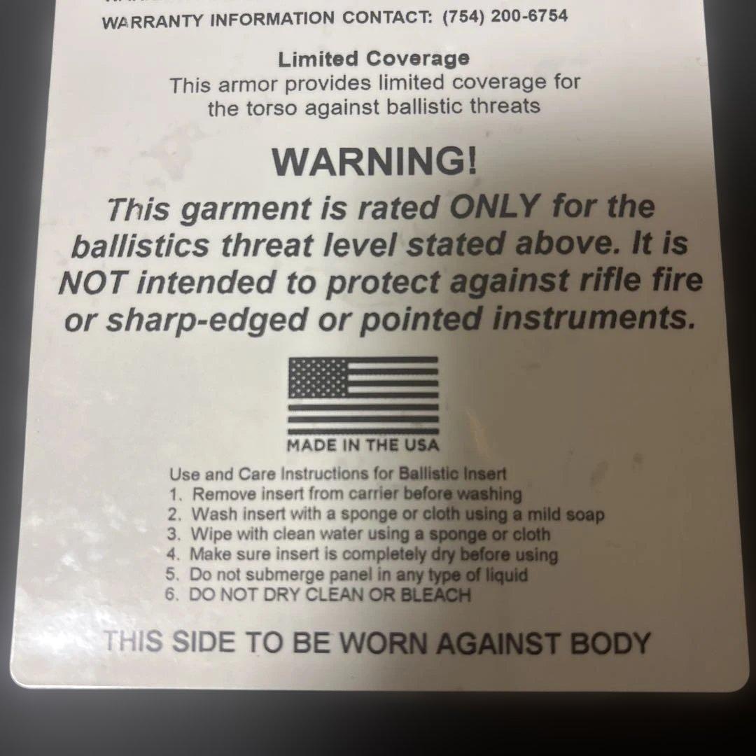 実物 米軍放出品State Solutions防弾ソフトアーマーLサイズ B16