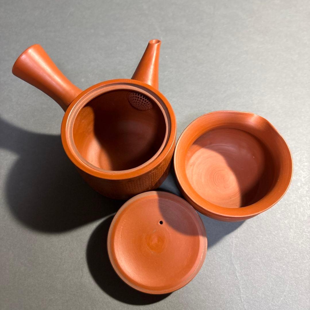 常滑焼　暁山　三十六歌仙刻　煎茶器