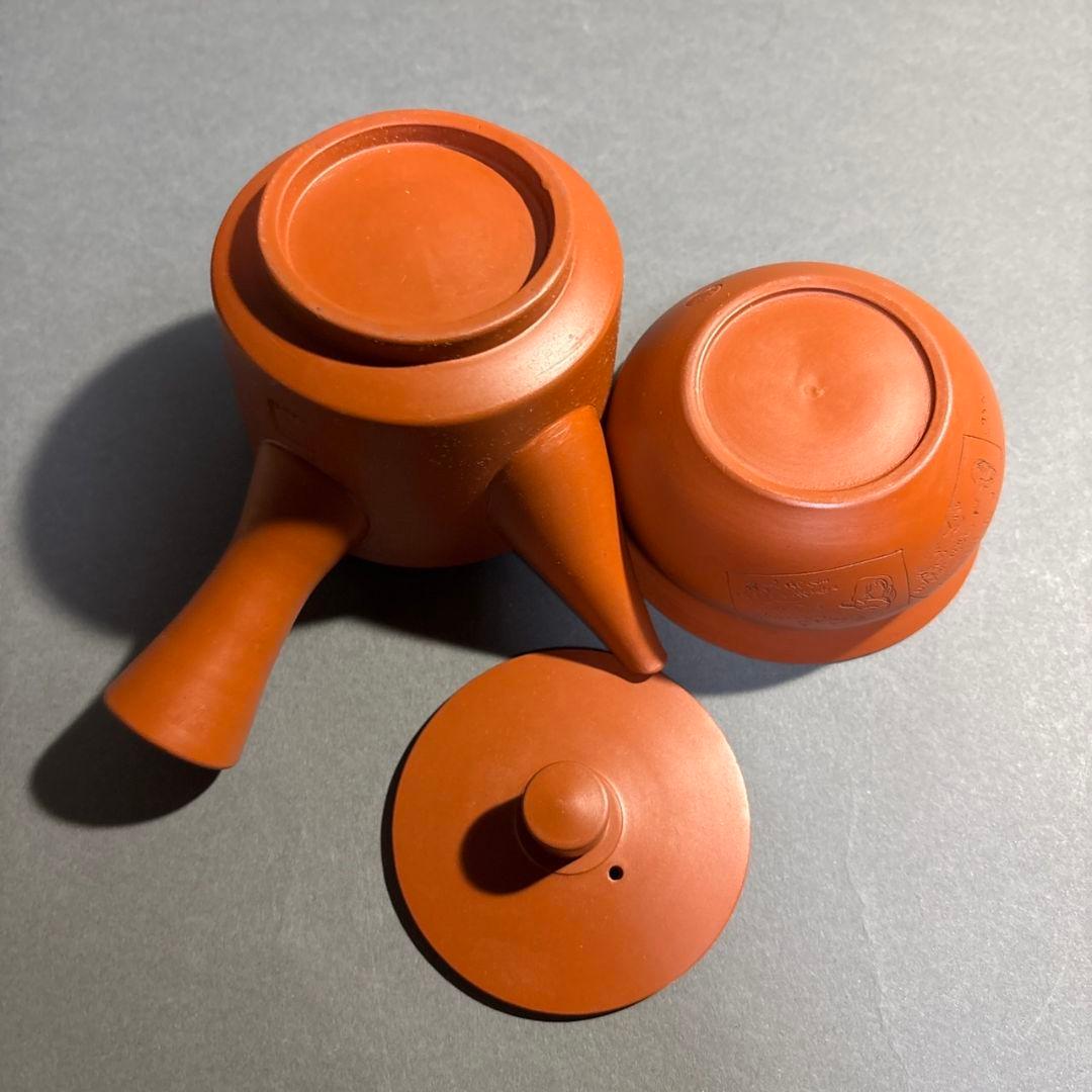 常滑焼　暁山　三十六歌仙刻　煎茶器