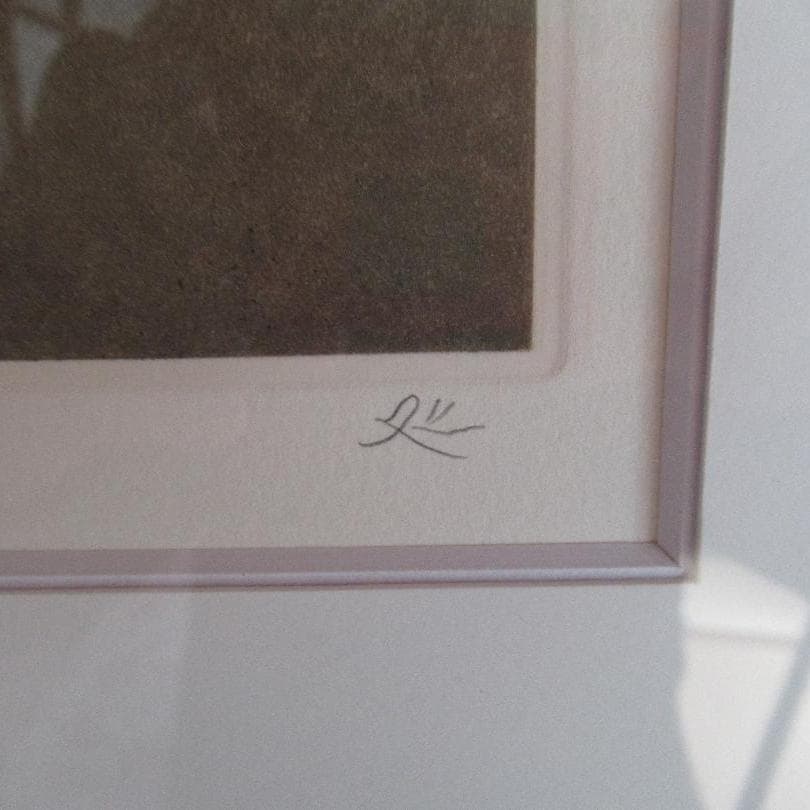 銅版画　横になる裸婦