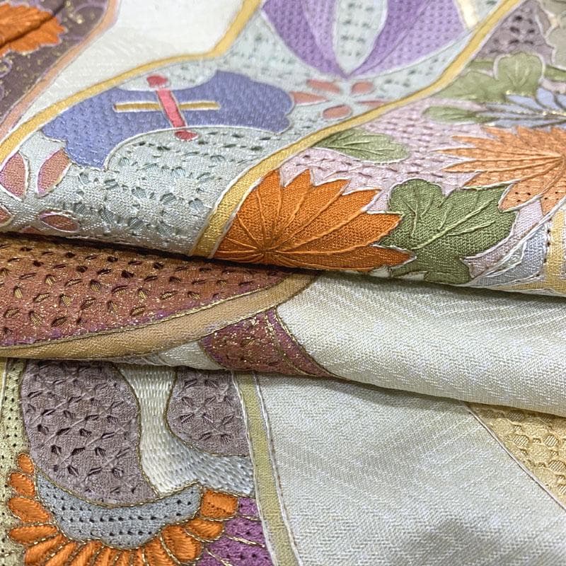 601z8〇総刺繍 振袖 スワトウ刺繍 束ね熨斗 淡い水色〇美品 成人式 結婚式