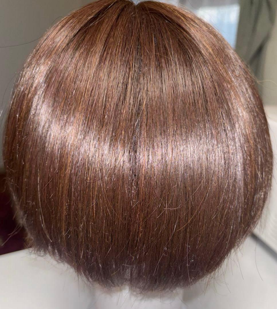 リネアストリア　天使のオリビアショート人毛MIX Mサイズ　チョコブラウン