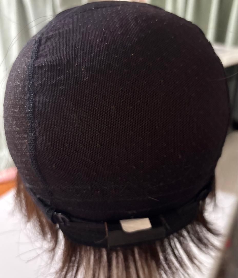 リネアストリア　天使のオリビアショート人毛MIX Mサイズ　チョコブラウン