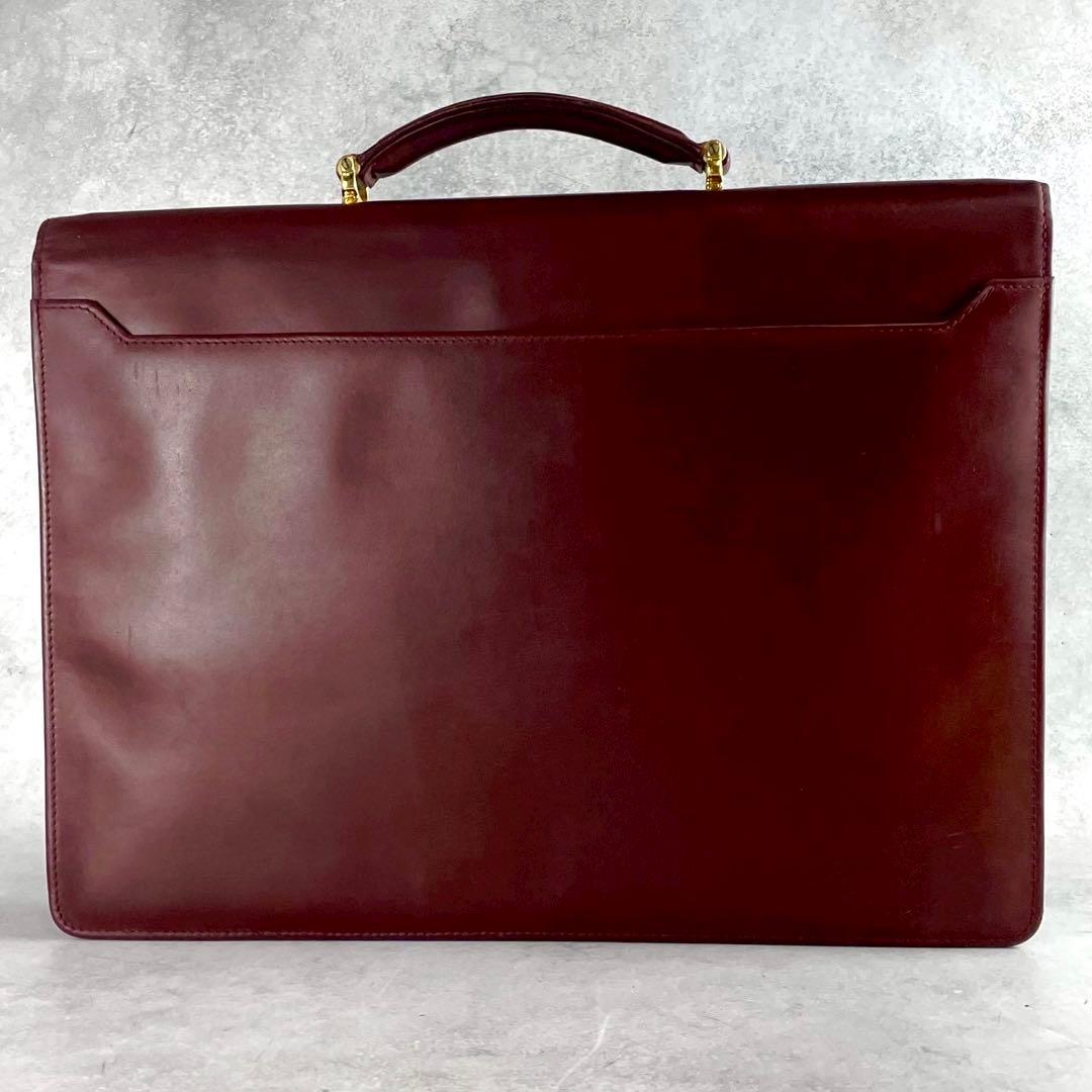 Cartier ビジネスバッグ マストライン ブリーフケース ボルドー レザー