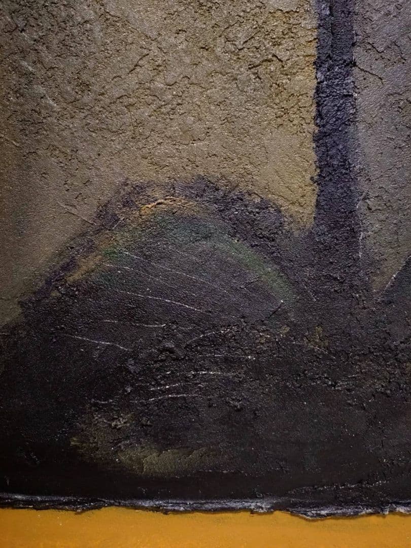 【F10号】香月泰男【花】手描き作品/表裏サイン有/油彩/油絵/岩彩/額縁/逸品