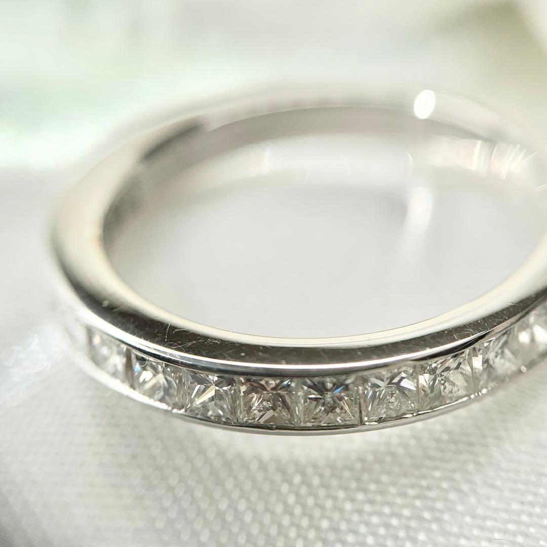 プリンセスカット ダイヤモンド エタニティ リング 0.59ct ダイヤ