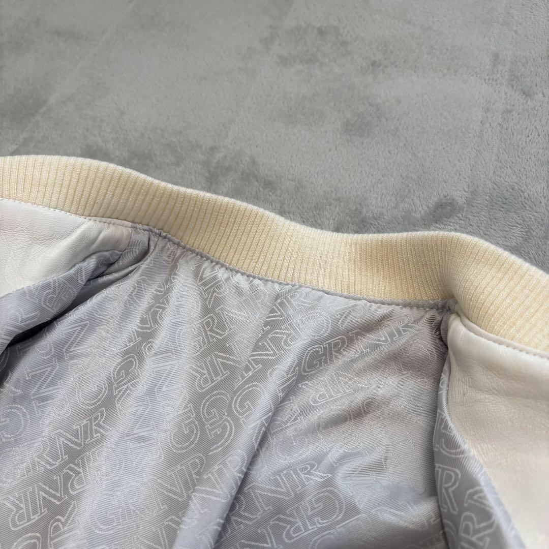 GARNIER ラムレザージャケット　L 総柄　MA-1 ブルゾン　21年モデル