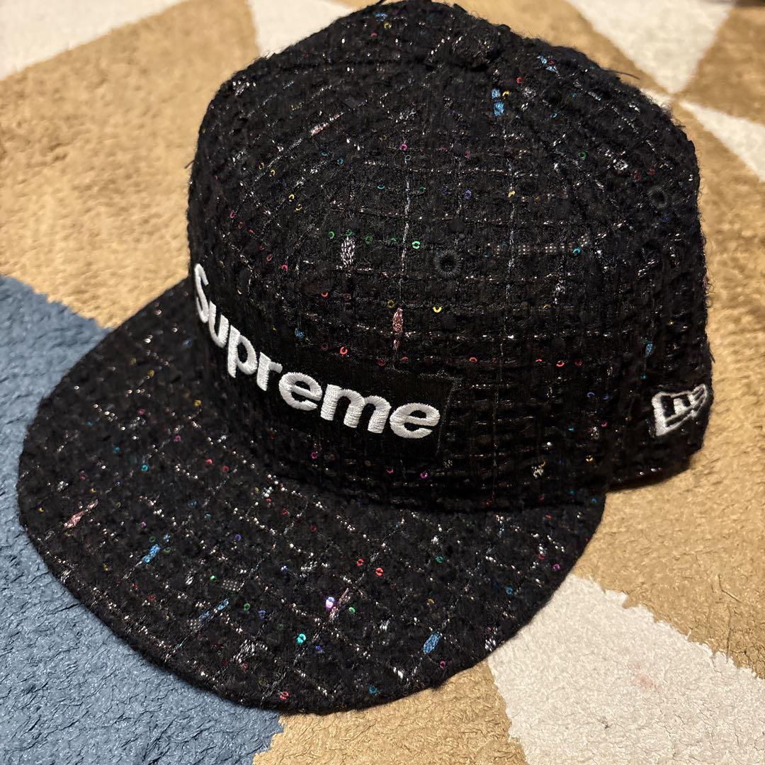 帽子 Supreme boucle box log new era 7 5/8