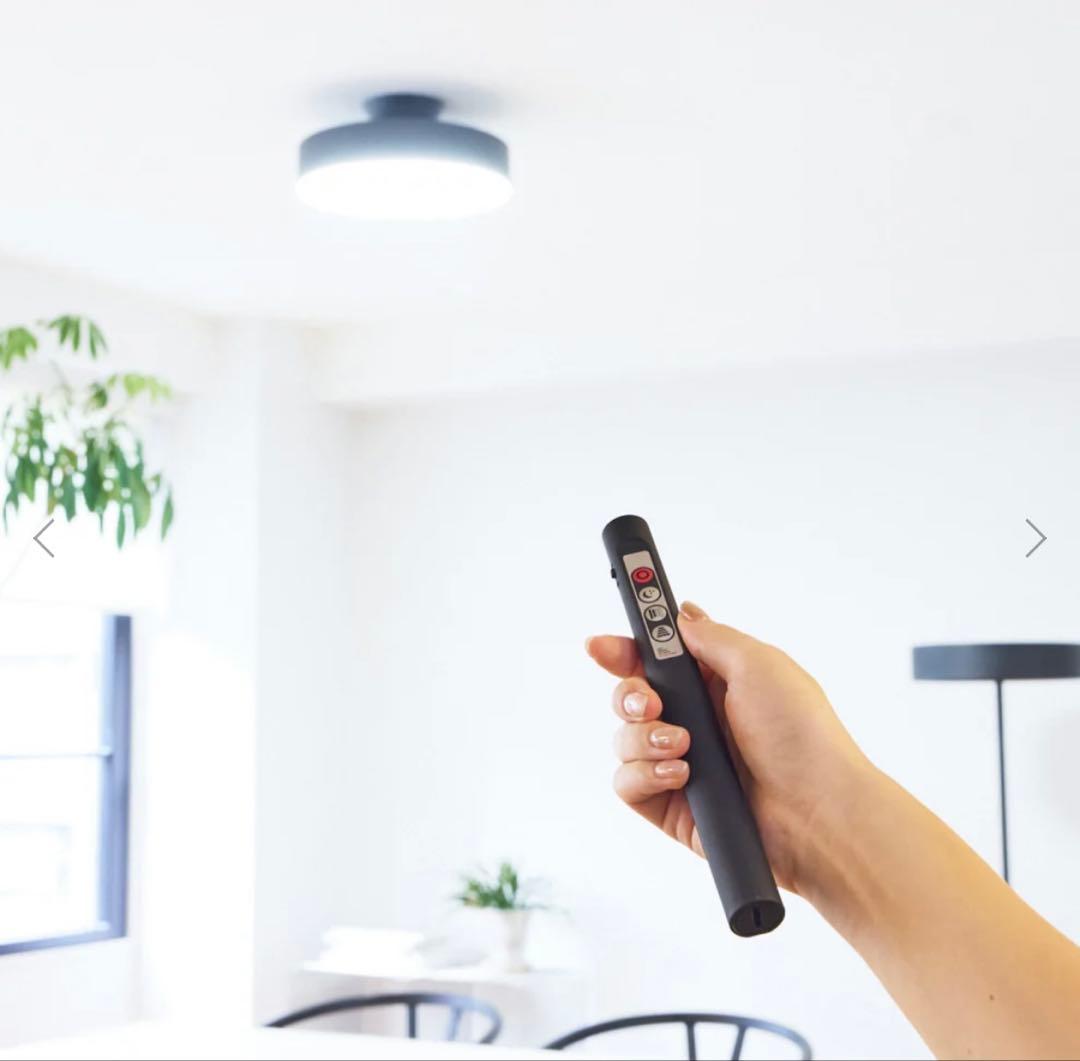 Glow LED-ceiling light ~8畳用　ブラック+ライトウッド