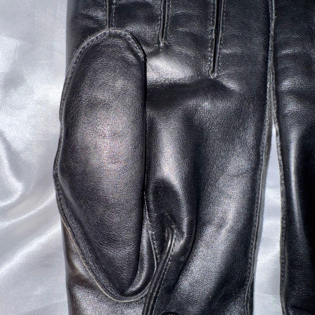 DENTS デンツ　 ラビットファー　レザーグローブ　手袋　ブラック