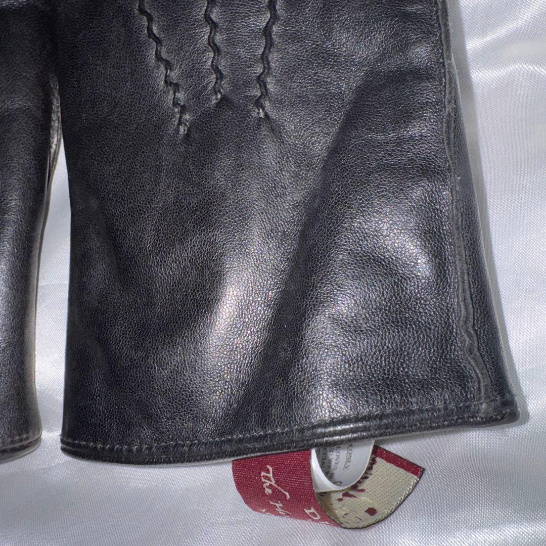 DENTS デンツ　 ラビットファー　レザーグローブ　手袋　ブラック