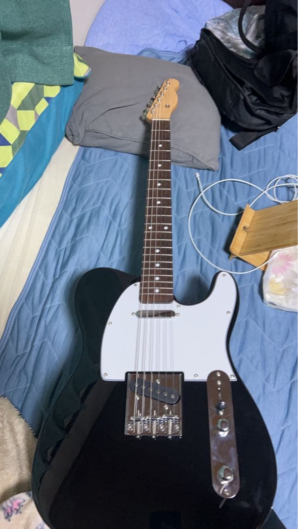 ブラック テレキャスタータイプ エレキギター ギターバッグ付属