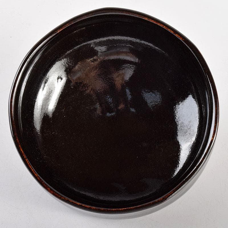 茶道具　六代　高橋道八造　黒釉　茶碗　共箱　V　R4888